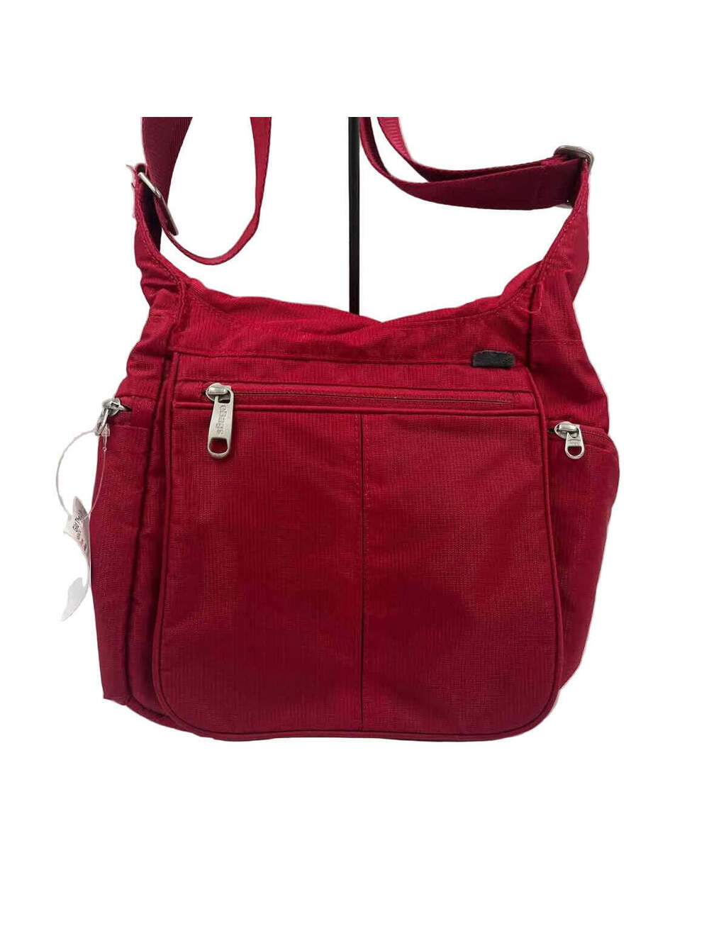 EBAGS Ribbed Red Crossbody Purse w/Adjustable Strap